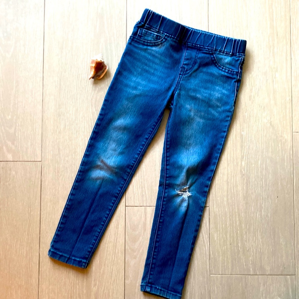 🌊Cat & Jack Girls Stretch Denim Jeggings Size 5🌊